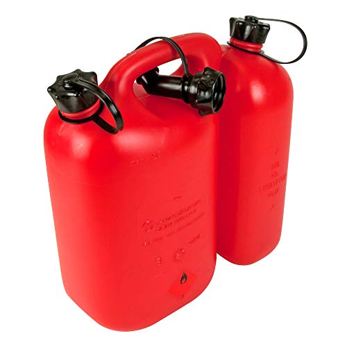 Oregon 562407 - Combi-can rojo, 5 litros de combustible y aceite de 3 litros