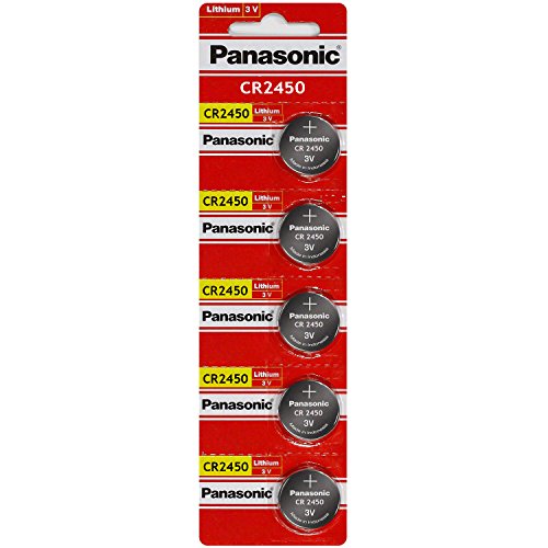 Panasonic CR2450 3V Lithium Cell Battery (5Pcs per pack)