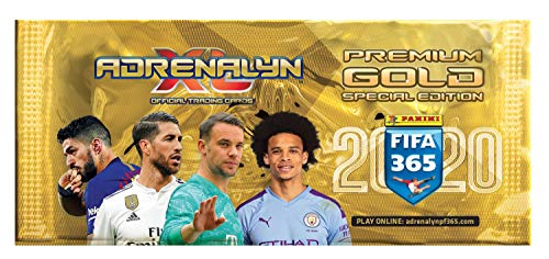 Panini 000917 Adrenalyn XL - Juego de Cartas coleccionables de la FIFA 365, Temporada 2019/2020, edición Premium, edición Dorada, 10 Cartas limitadas, Multicolor