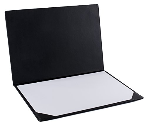 Pavo 8046607 - Vade de sobremesa, piel sintética, 50 x 35 x 1 cm, color negro