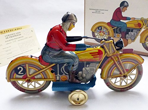 Paya original motocicleta 804, 28 cm, original nueva edición, reedición años 1980.