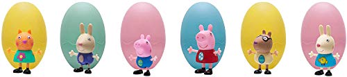 Peppa Pig PEP0414 - Juego de 6 Huevos de Pascua con una Figura de Peppa Pig, Juego con Figuras de acción exclusivas de Aprox. 8 cm, 6 Figuras Originales para niños a Partir de 2 años