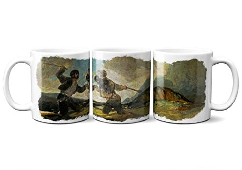 Planetacase Taza Goya Duelo a Garrotazos Pintura Arte Ceramica 330 mL