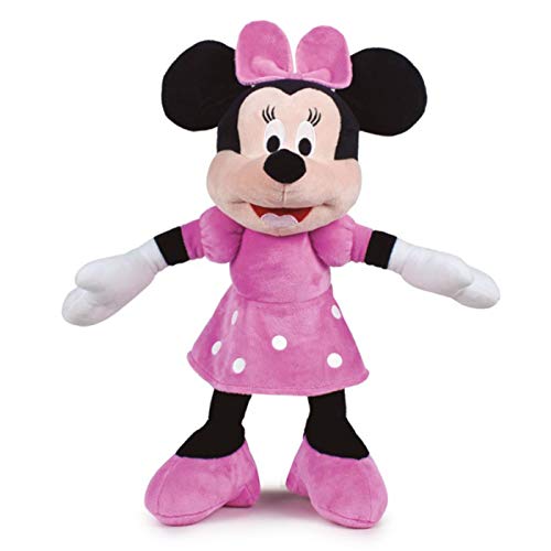 Play by Play Peluche Minnie Mouse Supersoft Peluche Minnie 42cm / 54cm con Orejas, Peluche Niña, Color Rosa Disney Junior