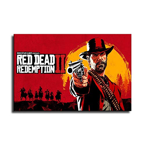Póster de Red Dead Redemption 2 para juegos y arte de pared, diseño moderno de familia, Sin marco, 12x16inch