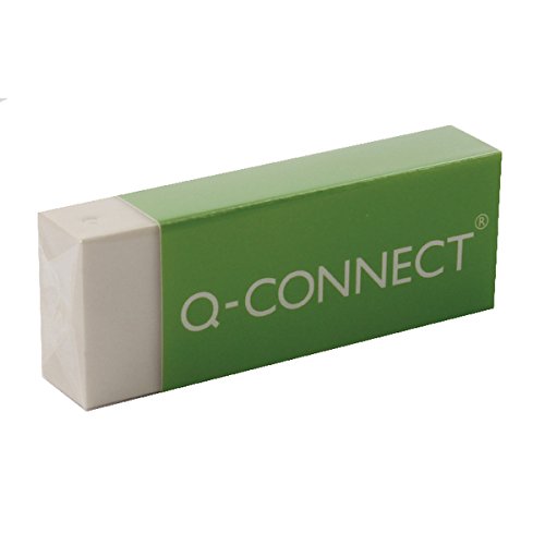 Q-Connect KF00236 - Goma de borrar (20 unidades), blanco