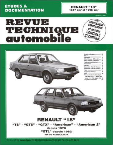 Rta 382.6 Renault 18 Ts-Gts-Gtl et Gtx (78/86)