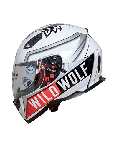 Shiro Casco Moto Integral ECE Homologado WILD WOLF SH881 EDICION LIMITADA L casco con doble visera solar casco hombre casco mujer casco unisex