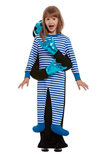 Smiffys 51083ML - Disfraz de secuestro alienígena para niños, unisex, color azul, talla M a L, para niños de 8 a 12 años