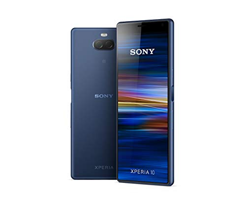 Sony Xperia 10 - Smartphone de 6" Full HD+ 21:9 CinemaWide (Octa-Core de 2,2 Ghz, 3 GB de RAM, 64 GB de memoria interna, cámara dual de 13+5 MP, Android P Dual Sim), Color Azul [Versión española]