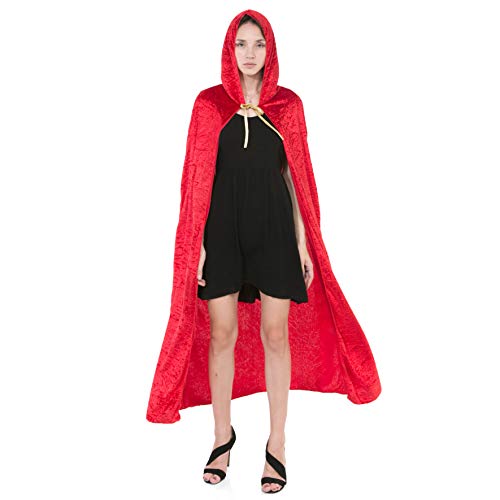 Spooktacular Creations Capa para Disfraz de Halloween Adulto, Terciopelo (Rojo)