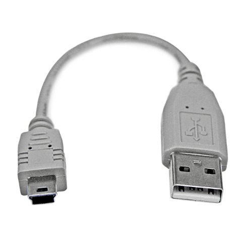 StarTech USB2HABM6IN - Cable USB Adaptador para cámara (USB/Mini USB, 15 cm) Gris