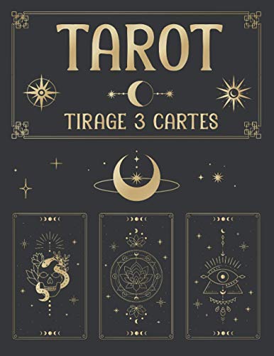 Tarot Tirage 3 Cartes: 120 fiches préremplies pour noter vos tirages journaliers, intérieur fait sur mesure | Une idée cadeau personnalisée.