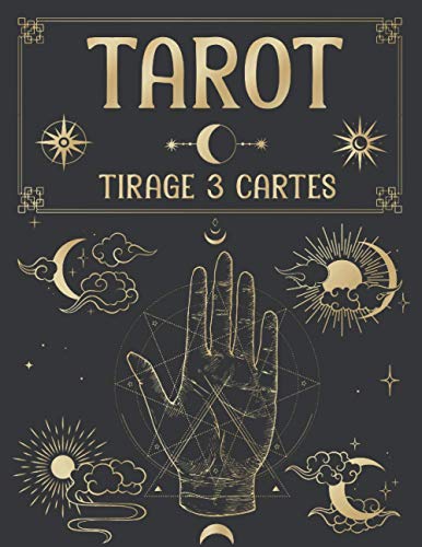 Tarot Tirage 3 Cartes: 120 fiches préremplies pour noter vos tirages journaliers, intérieur fait sur mesure | Une idée cadeau personnalisée.