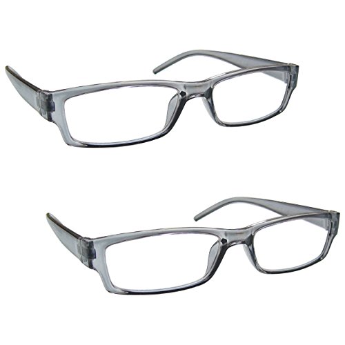 The Reading Glasses Company Gafas De Lectura Gris Ligero Cómodo Lectores Valor Pack 2 Estilo Diseñador Hombres Mujeres Uvr2Pk032Gr +3,00 2 Unidades 70 g