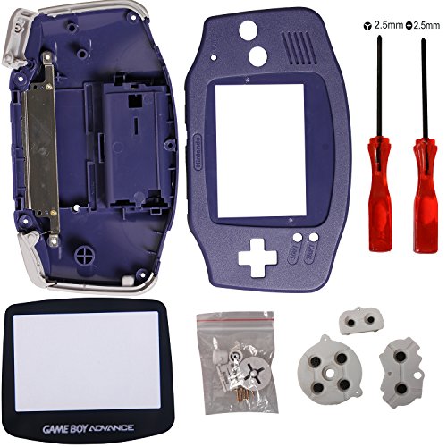 Timorn Reemplazo Completo de Piezas de Shell Pack para Game Boy Advance (Azul)