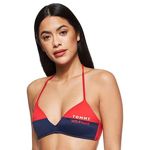 Tommy Hilfiger Fixed Triangle Rp Parte Superior de Bikini, Rojo (Red Glare), M para Mujer