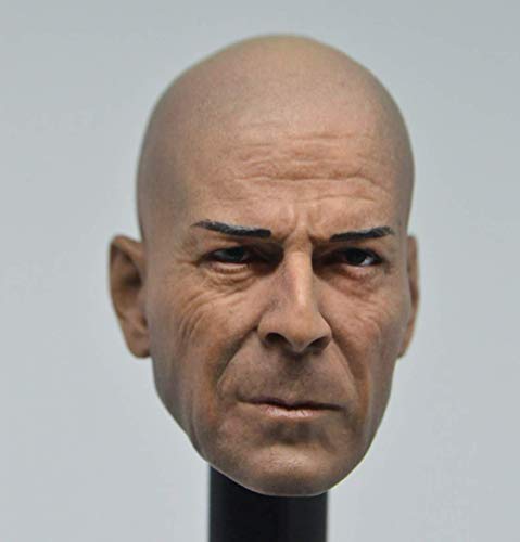 tytlmask Head Sculpt Bruce Willis Custom Escala 1/6 para Figura De Acción De 12"