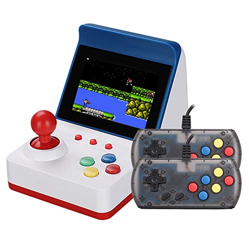 Urhause Consola Juegos Retro,Mini Recreativa Arcade Doble Asa Consola de Videojuegos Clásico Más de 300 Juegos,Rojo Azúl