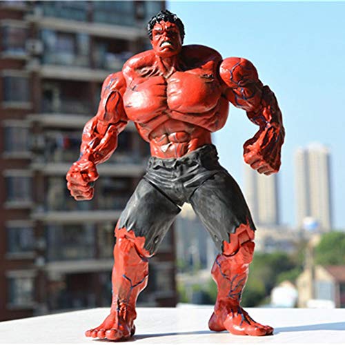 WXFQX Cool Marvel Hulk Superhero Hulk Figura 26 cm Los Vengadores Red Hulk PVC Figure Modelo de colección Juguetes Regalos para niños (Color : Red)