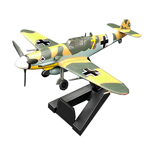 X-Toy 1/72 Escala De Combate Modelo De Plástico, Militar Segunda Guerra Mundial BF109G-2 JG Combate Coleccionables para Adultos Y Regalos, 5.4Inch X4.9Inch