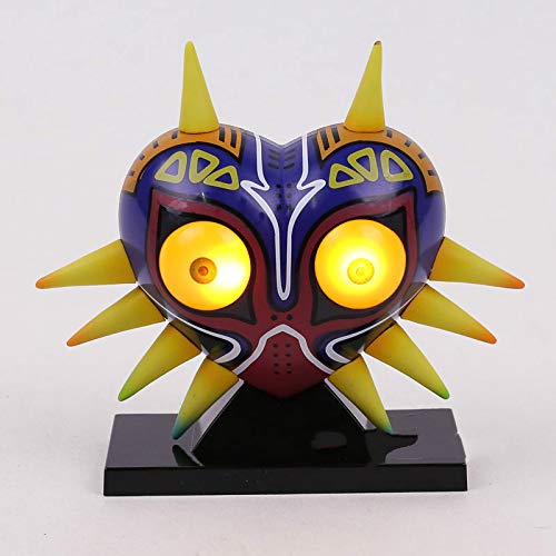 XINFA Figura de Zelda Máscara de Majora de 12 cm, máscara de Zelda Majoras con lámpara de Mesa de luz, Figura de PVC de Juguete, Modelo Coleccionable