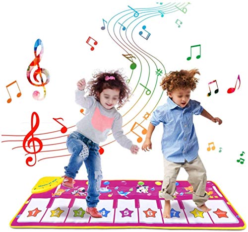 XINRUIBO Teclado Musical Piano Mat, música electrónica Play Matchet Dance Mat con 8 Diferente Animal Sound Piano Music Dance Mat para niños pequeños - Mejor música educativa Piano Infantil