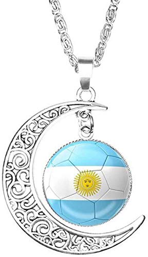 YANCONG Copa Mundial de 2018 Bandera Nacional Nación Fútbol Collar Joyería Cadena Colgante Mujeres Hombres Regalo-Argentina