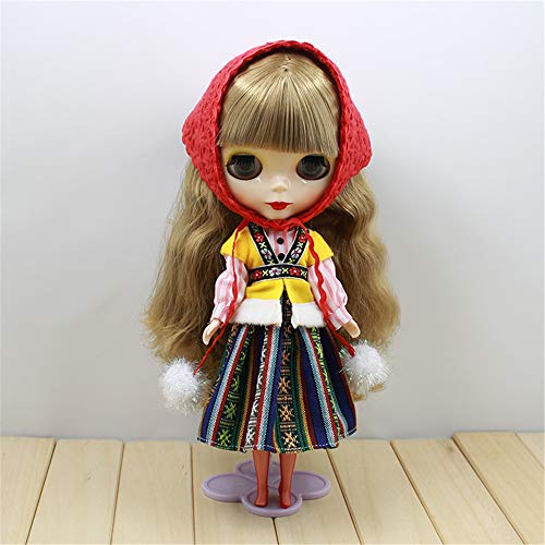 YHYGOO Ropa para los 1/6 Icy Licca Doll Traje 1 Piezas winterish Allure Vestido del Encanto de Rusia Regalo Juguetes Traje