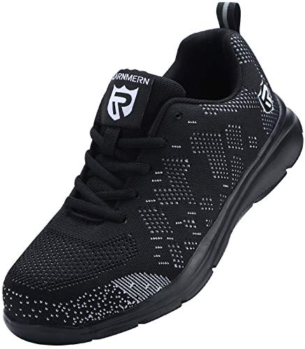 Zapatos de Seguridad para Unisex, S3 SRC Anti-Piercing Zapatillas de Trabajo con Puntera de Acero Zapatos de Industria y Construcción (Negro 41.5 EU)
