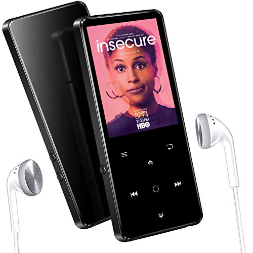 16GB Reproductor MP3 Bluetooth 4.2 SUPEREYE con Pantalla TFT de 2.4 Pulgadas, Reproductor de Música Deporte con Botón Táctil, FM Radio, Grabarora de Voz, Auriculares, Soporte hasta 64 GB TF Tarjeta