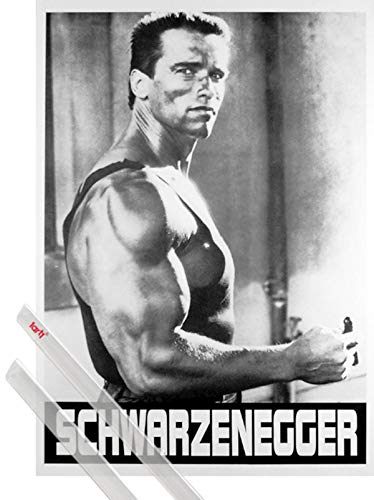 1art1 Arnold Schwarzenegger Póster (92x63 cm) Músculos Y 1 Lote De 2 Varillas Transparentes