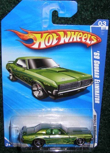 2010 HOT WHEELS MUSCLE MANIA 03/10 GREEN '69 COUGAR ELIMINATOR by Hot Wheels