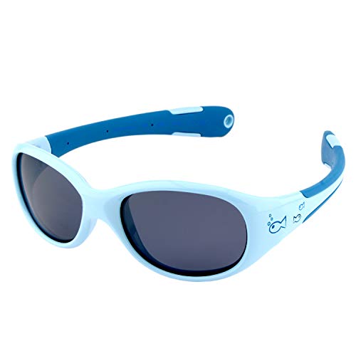 ActiveSol gafas de sol para BEBÉ | NIÑO | 100% protección UV 400 | polarizadas | irrompibles, de goma flexible | 0-24 meses | 18 gramos (Talla L, Pez)