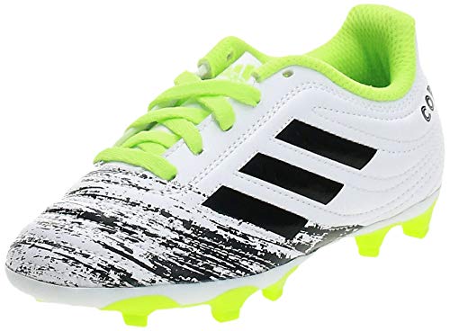 adidas Copa 20.4 FG J, Zapatillas de fútbol, FTWR White/Core Black/Signal Green, 38 2/3 EU