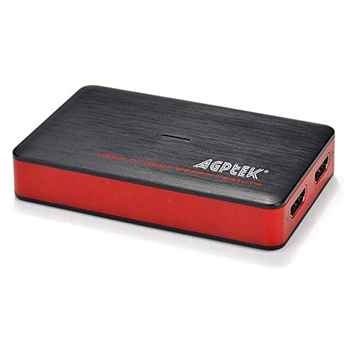 AGPTEK Tarjeta USB 3.0 HDMI de Captura de Video HD Dispositivo/Caja Grabadora de Juegos 1080P 60FPS Transmisión en Vivo para Sistemas Windows Linux Os X