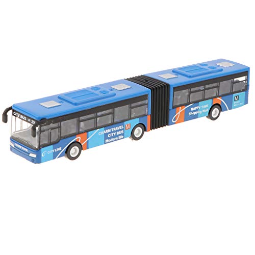 B Blesiya Modelo de Autobús a Escala 1:64, Vehículos en Miniatura de Aleación Duradera para Niños Mayores de 3 Años - Azul