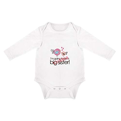 Baby Bodysuits Funny Long Sleeve I'm Going to Be Big Sister for Sweet Baby Girls & Boys (3-6 Months)