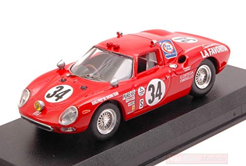 Best Model BT9668 Ferrari 250 LM N.34 24H Daytona 1968 Gunn-Ortega-MERELLO 1:43 Compatible con