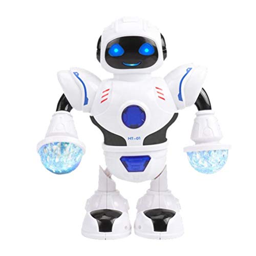 Bonbela Divertido eléctrico de la luz y la música de la muñeca astronauta bailando la luz de juguete robot de juguete robots regalo inteligente de la música robot juguete
