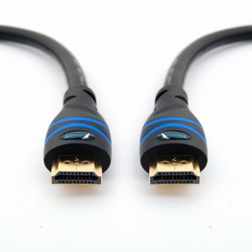 Cable HDMI de Alta Velocidad básico BlueRigger (2 m / 6.6 pies), Lote de 2 - Compatible con 4K, Ultra HD, 3D, 1080p, Ethernet y Retorno de Audio (el último estándar)