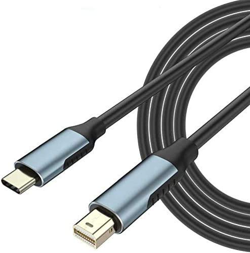 Cable USB C a Mini DisplayPort 4K @ 60Hz 1.8M / 6FT Tipo C a Adaptador de cable Mini DP, Compatible para video