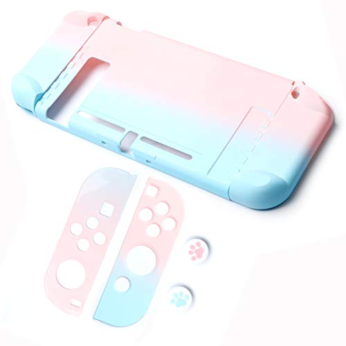 Carcasa protectora ultrafina para consola de juegos y mandos Joy-Con, con agarraderas para pulgar de joystick, se adapta a accesorios de juegos Nintendo Switch.