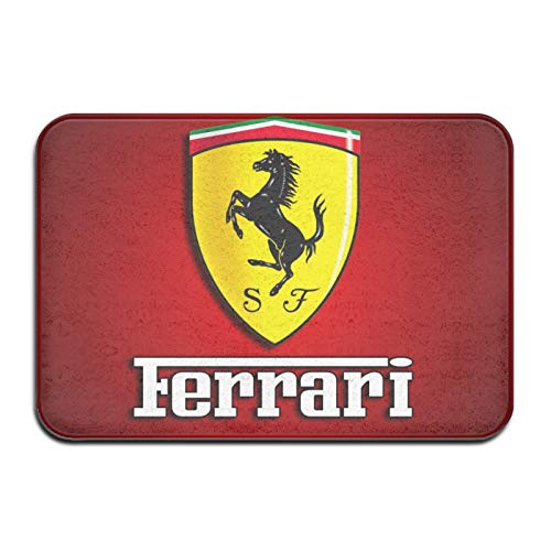 Custom made Ferrari Carpet - Felpudo para puerta delantera para interiores y exteriores, 60 x 40 cm