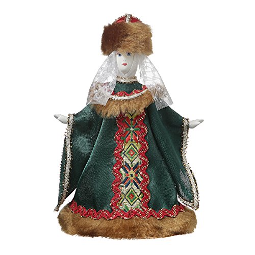 danila-souvenirs Muñeca de Porcelana Hecha a Mano Rusa en Traje folklórico Tradicional 17 cm 06-04