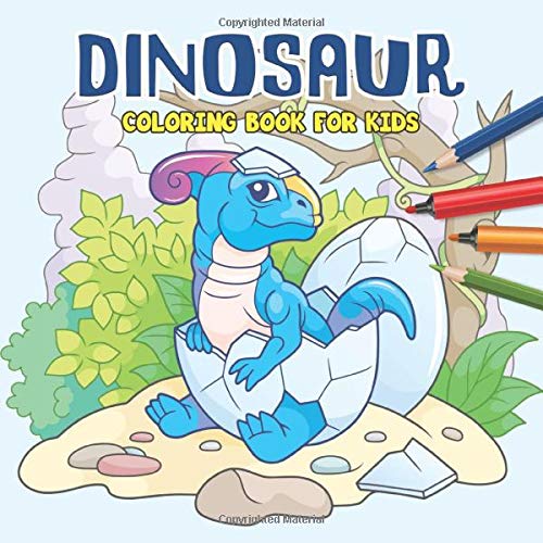 Dinosaur Coloring Book for Kids: Fun Dinosaurs Coloring Pages for Kids ages 4-8, 25 Awesome Illustrations (Dinosaur Coloring Pages for Kids)