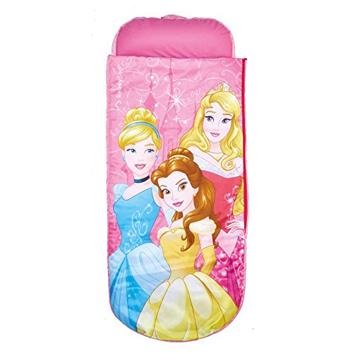 Disney Princesas Cama Hinchable y Saco de Dormir 2 en 5, Poliéster, Rosa, 150.00x62.00x20.00 cm