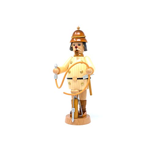 Drechslerei Friedbert Uhlig 055/N - Figura de bombero (madera, 25 cm de altura, torneado, madera auténtica), color natural