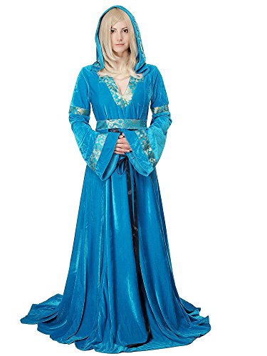 DRESS ME UP - L067/38 Disfraz mujer vestido largo noble hada cuentos medieval Cosplay L067 talla: 38/ S
