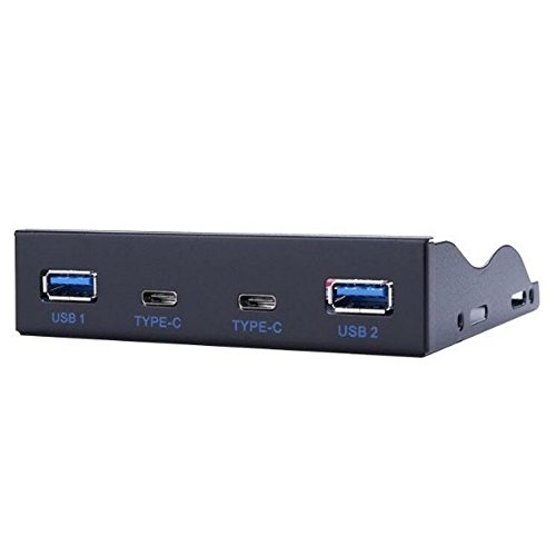 Dual 5Gb/s USB 3.1 Type-C + USB 3.0 HUB 19Pin USB to Dual USB3.0 USB-C adapte 3.5 Front Panel Floppy Disk Bay